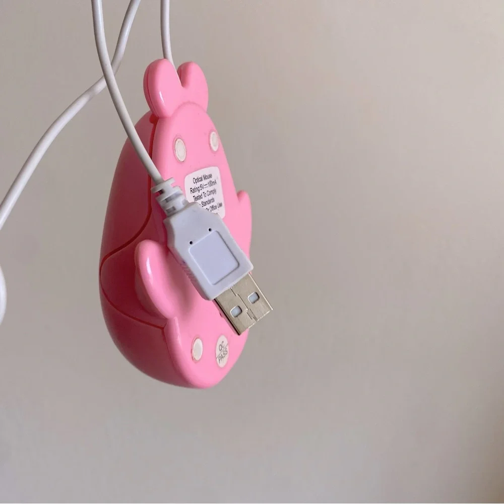 Forever 21 Kawaii Pink Whale Portable Mouse with USB Wire